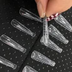 Molde F1 Tips Poygel Unhas Postiças Transparente C/ 100 Und Monde f1 MANDORLA