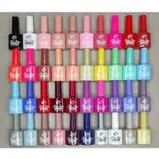 Esmalte em Gel Led Uv Kit C/6 Lírio,Zen, Bella Rosa 10ml Cores Preto Branco Vermelho Amarelo Cores Variadas