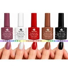 kit C/5 Esmalte em gel uv led profissional alta fixaçao unha