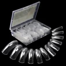 100 Moldes F1 Unhas Tips Reutilizável Porcelana Dual Form