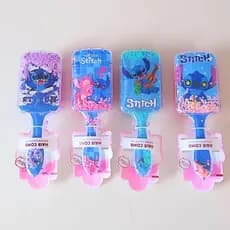 Escova De Cabelo Raquete Stitch Desembaraçar Cabelo Infantil Personagens Stitch Hello Kitty Shake Glitter Criança