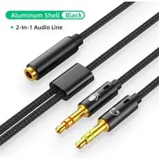Adaptador P3 x P2 Para Pc Fone E Microfone Duplo Reforçado