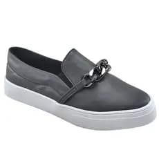 Tenis Feminino Casual Slip On Sapatenis Confort Numeração Especial Grande 40 ao 44 Corrente Laço