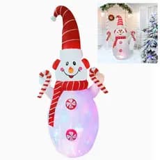 Boneco de Neve Inflavel Natal Iluminado Natalino Grande Decoraçao Festa Jardim Casa Loja Shopping Fim de Ano Enfeite