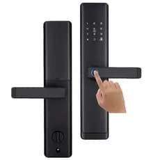 Fechadura Eletronica Digital Biometria Wifi Cartao Aplicativo Chave Residencial Elegante Segurança Proteçao Aviso Sonoro