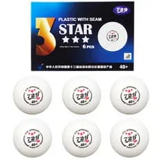 Bola Ping pong Tenis Mesa 3 Estrelas Kit 6 Uni Esporte Treino Lazer Recreaçao Escola Clube Ar Livre