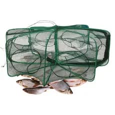 Rede Covo Peixe 8 Furos Pesca Isca Lambari Camarao Lagosta Corvina Siri Ciriguejo Rio Mar Açude Lago