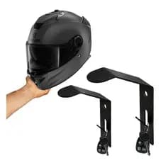 02 Suporte Parede Para Capacete Moto Pendurar Guardar Chaves