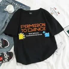 Camiseta Basica Camisa Algodao Permision To Dance Kpop  Moda Tumblr Unissex