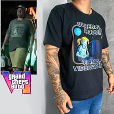 Camiseta Exclusiva GTA 6 Violence Is Cool Thanks Videogames Lançamento Game Arte Moda Unissex