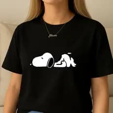 Camiseta Feminina Cartton Snoppy Modelo Casual Básico Dia Dia lançamento Envio Ja
