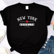 Camiseta Feminina T-Shirt Brooklyn City Vibes New York Lançamento
