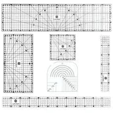 Kit Réguas 15x60 15x30 5x60 5x30 15x15 caixa de leite Patchwork