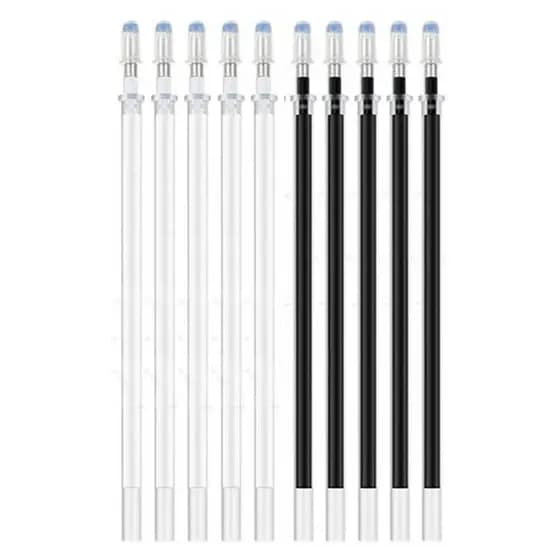 10 Refil Caneta Magica Fantasminha Apaga Calor Preto Branco