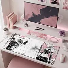 Mouse Pad Gamer Personalizado Death Note Grande RGB Anime Exclusivo 80x30cm Confortável e Preciso