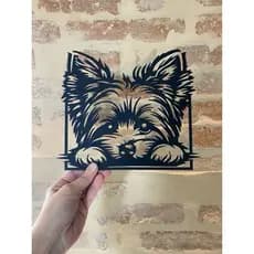 Decoração Yorkshire 3D | Enfeite de Parede Cachorro | Quadro Decorativo Pet