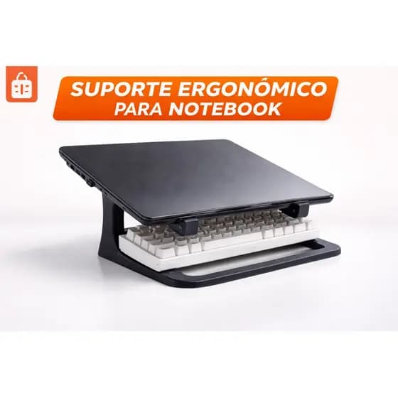 Suporte Premium para Notebook com Espaço para Teclado | Base Ergonômica para Setup e Home Office