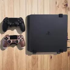 Suporte de Parede PS4 Slim + 2 Controles | Organizador Gamer