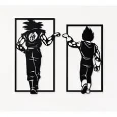 Quadro Goku e Vegeta 3D Decorativo | Dragon Ball Geek Gamer