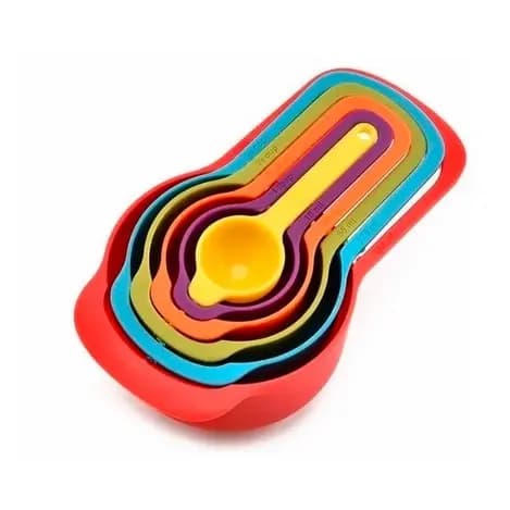 Colher de Medidor com 6 Peças Medidores de Cozinha Medidas de Xícara e Colher Receitas Culinárias