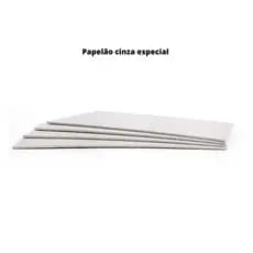 10 Folhas de Papelão Cinza 1.4 P/ cartonagem 16 x 16 cm