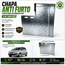 Chapa Anti Furto Protetora de Módulo Fiat Idea 1.4 – Aço de Barramento Blindado Especial