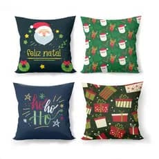 4 Capas de Almofadas no tema Natal