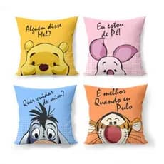 04 Capas de Almofadas Inspiradas no Ursinho POOH