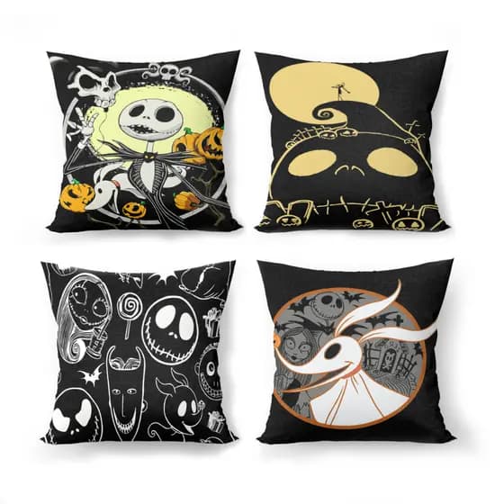 kit com 4 capas de almofadas HALLOWEEN