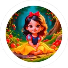Capa Mini Painel Festa Branca de Neve 50x50