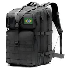 Mochila Masculina Militar Tática Impermeável Grande Trilha Cor Preto Desenho Do Tecido Lisa