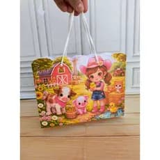 Sacola Personalizada Fazendinha Manino /Menina 20x15x7 (PEGUE E MONTE) ENVIO RÁPIDO