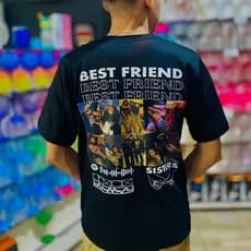 KIT 2 CAMISETAS PRETAS - PERSONALIZADAS CASAL