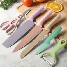 Jogo de Facas Rosa Profissional Cozinha