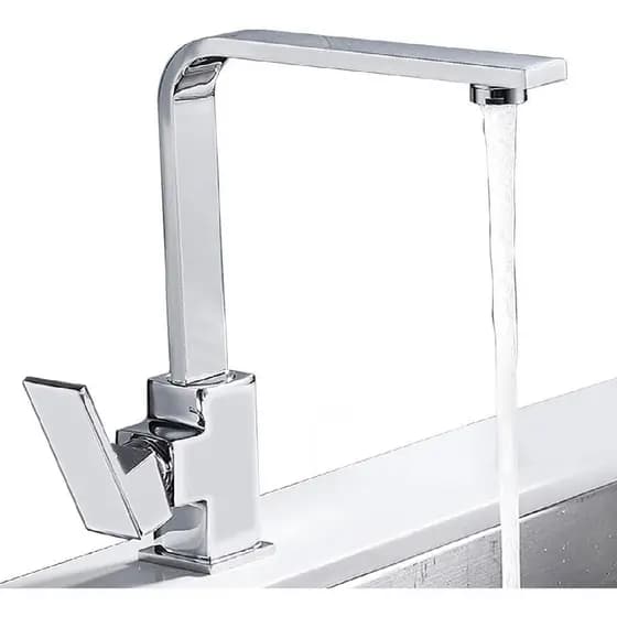Torneira Para Cozinha Gourmet Com Misturador Monocomando 360 Prata