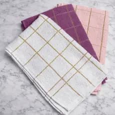 Kit 05 a 15 Toalhas de Louça Pano de Prato Xadrez Grande 100% Algodão Alta Absorção