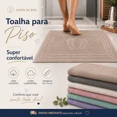 Kit Toalhas de Piso para Banheiro Pezinho 45cm x 70cm 100% Algodão