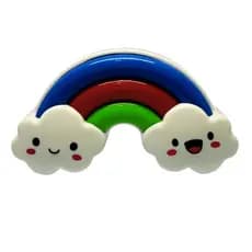 Luminaria Infantil Abajur de Tomada Led Bivolt Arco iris Com Sensor