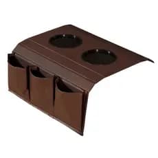 Porta Copo Bandeja Esteira de Sofá Corino Com Suporte Para Controle