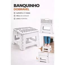 Banco Banqueta Multiuso Dobrável  Resistente até 150kgs Adulto Infantil Pesca Camping