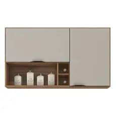 Armário de Cozinha Aéreo Firenze 120cm 2 Portas com Nichos Demobile
