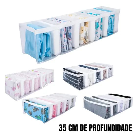 Colmeia Organizadora de Gaveta Branca PP. P. M. G. GG (35 cm Profundidade)