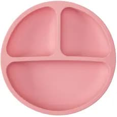 Prato De Silicone Introdução Alimentar Redondo Com Divisórias E Ventosa Buba 15630
