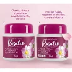 Kit Rosativ Creme Clareador Facial Para Marcas 55g + Creme Preventivo as Rugas 55g FPS 15