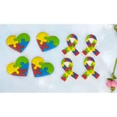 Aplique Emborrachado 10 und Infantil Autismo Laços Tiaras Prendedores Artesanato DIY