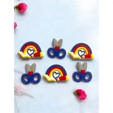 Aplique Emborrachado Infantil Escolar 10 unid Laços Tiaras Prendedores Artesanato DIY