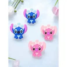 6und Aplique Emborrachado Infantil Monstrinhos Rosa e Azul Laços Tiaras Prendedores Artesanato DIY