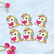 Aplique Emborrachado Infantil Unicórnio E scolar Laços Tiaras Prendedores Artesanato DIY