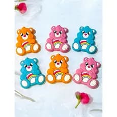 Aplique Emborrachado Infantil Ursinhos Carinhosos 12und Laços Tiaras Prendedores Artesanato DIY