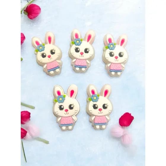 Aplique Emborrachado Infantil Coelhinho Laços Tiaras Prendedores Artesanato DIY